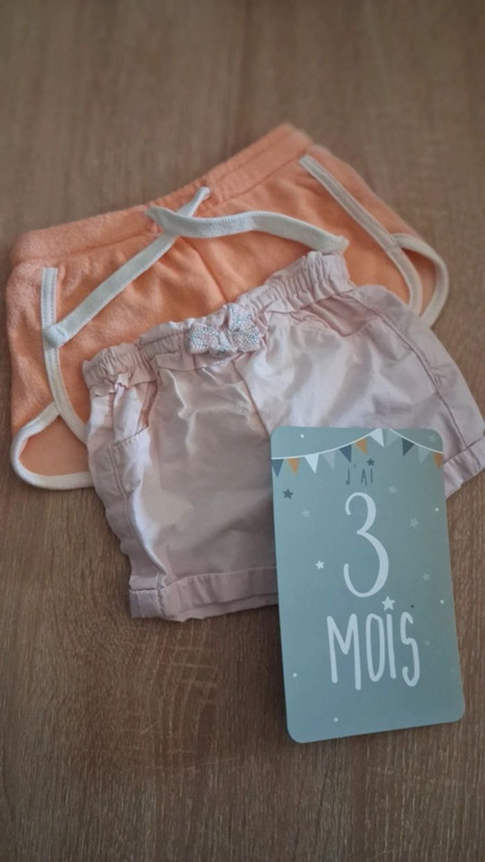 Lot shorts 3 mois