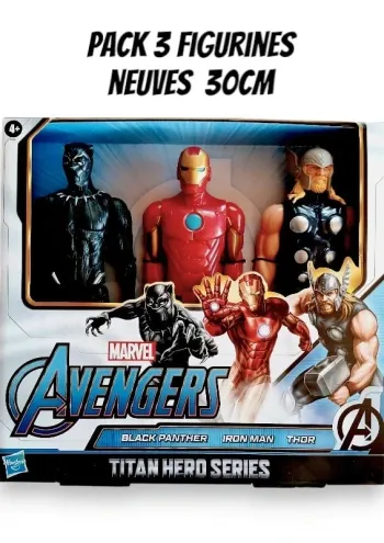 Pack 3 figurines Titan Hero Series Marvel Avengers