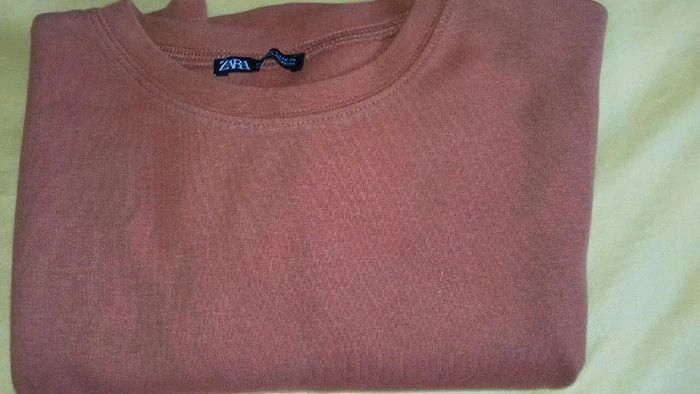 Robe Zara forme tee shirt long marron taille 40