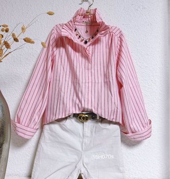 Chemise roses rayures taille S