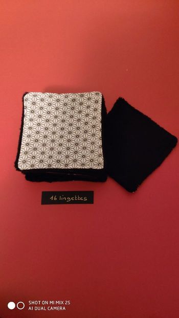 16 lingettes lavables, neuf.