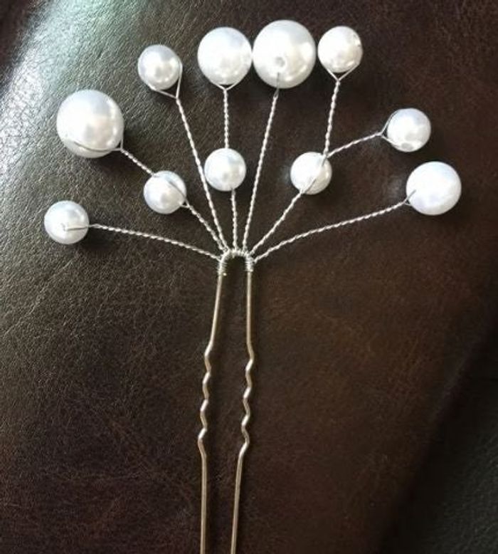 10 épingles cheveux mariage ou autre perle style culture