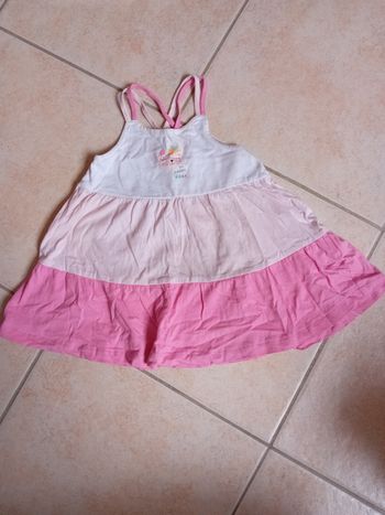 Robe rose et blanche 12 mois Orchestra
