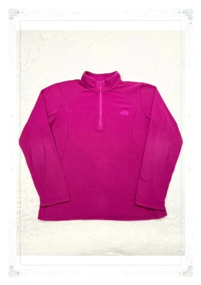 The North Face polaire demi zip rose femme taille L polyester - photo numéro 2
