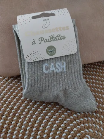 Chaussettes à paillettes Cash