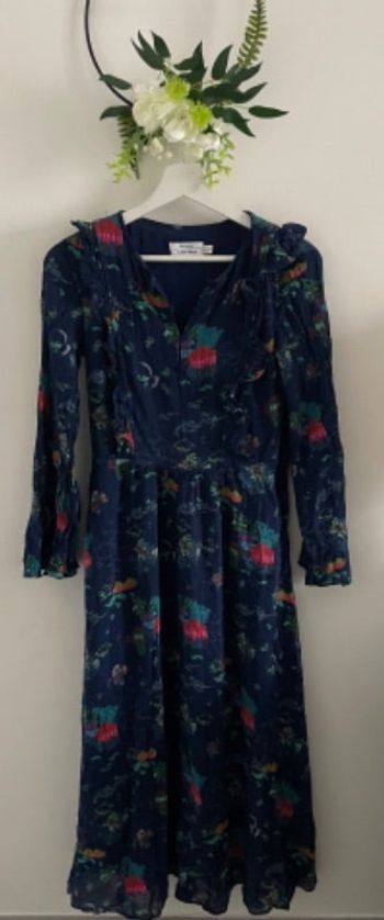 🌸Robe hiver longue fleurie manches longues Paris atelier🌸