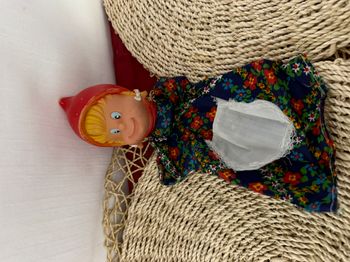 TETE MARIONNETTE VINTAGE famosa made in Spain le petit chaperon rouge