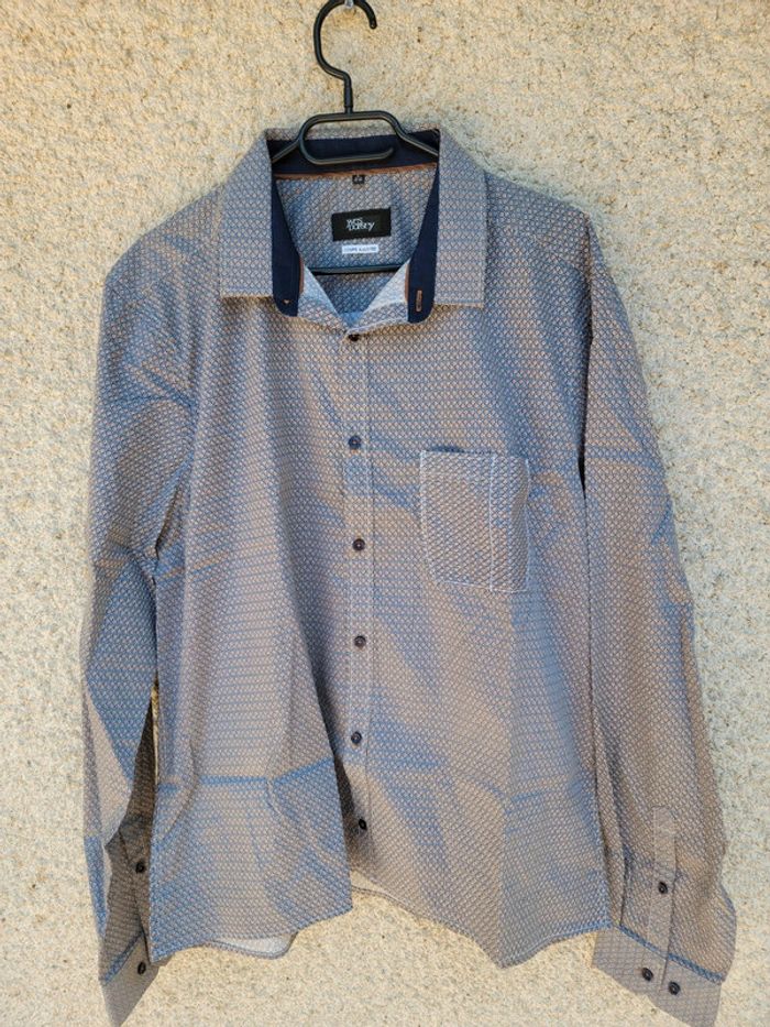 Chemise vintage old money grunge tie and dye à motif
