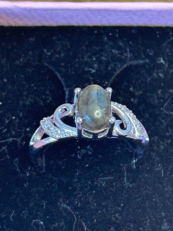 Bague réglable en Labradorite – Protection et intuition - photo numéro 3