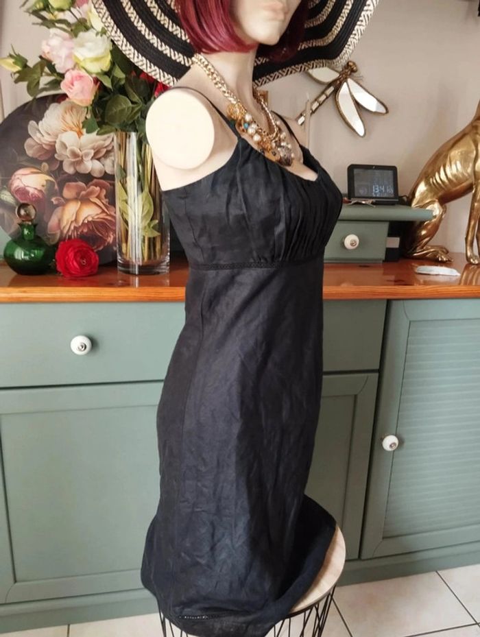 🌾Robe En Lin Noire T36/38🌾 - photo numéro 10
