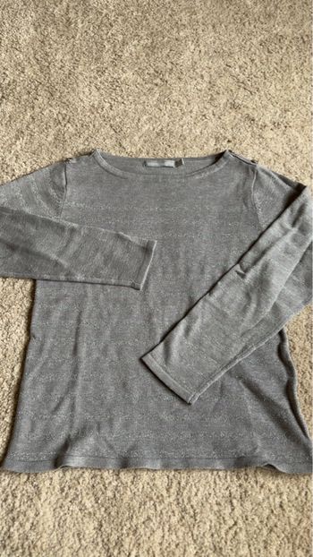 T-shirt à manches longues rayures pailletée boutons sur les épaules taille 10ans 3 suisses collection