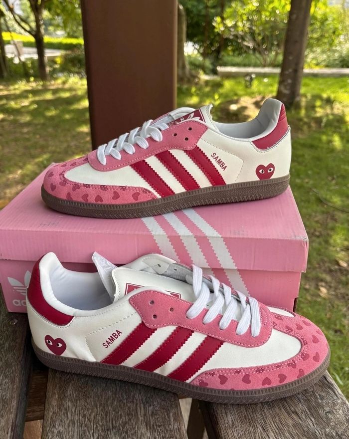 Adidas Samba X Comme Des Garçons Rose Taille 39 - photo numéro 5