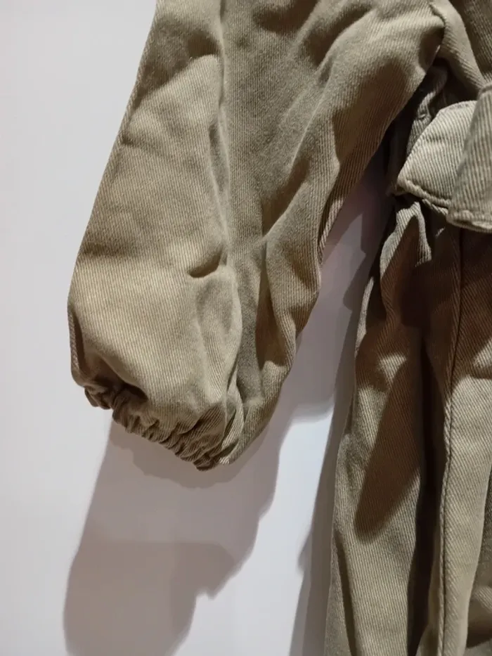 Robe longue ceinturée col chemise style militaire - photo numéro 3