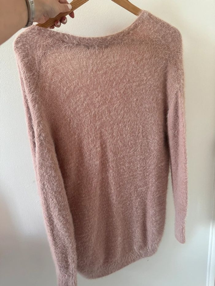 Gilet long rose pale - photo numéro 3