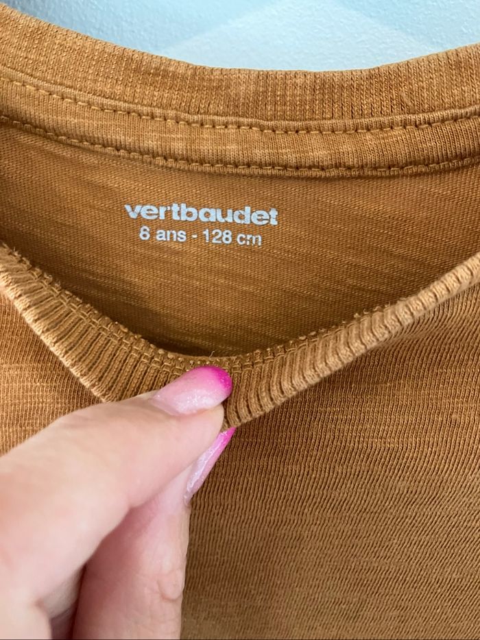 T-shirt manches longues camel garçon 8 ans Vertbaudet - photo numéro 3