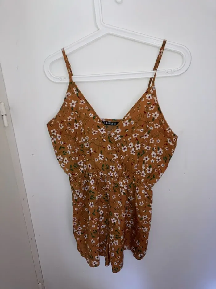 Combi short légère jaune moutarde