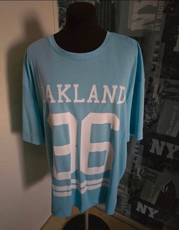 T-shirt oversize bleu Oakland 86