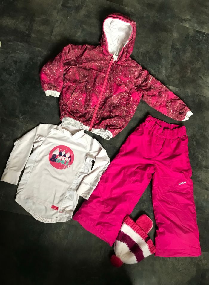 Lot fille sport d’hiver blouson Reversible 4/5 ans Decathlon - photo numéro 2