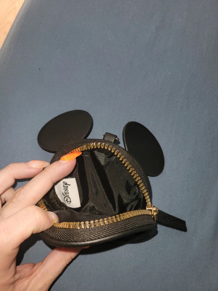 Porte monnaie tête de mickey noir - photo numéro 3