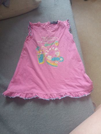 Robe chemise de nuit motif plage