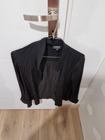 Chemisier noir transparent