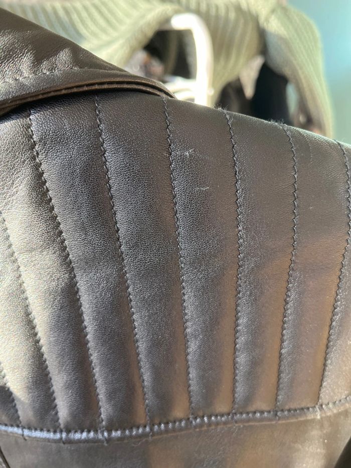 Perfecto cuir véritable Blue Welford - photo numéro 7