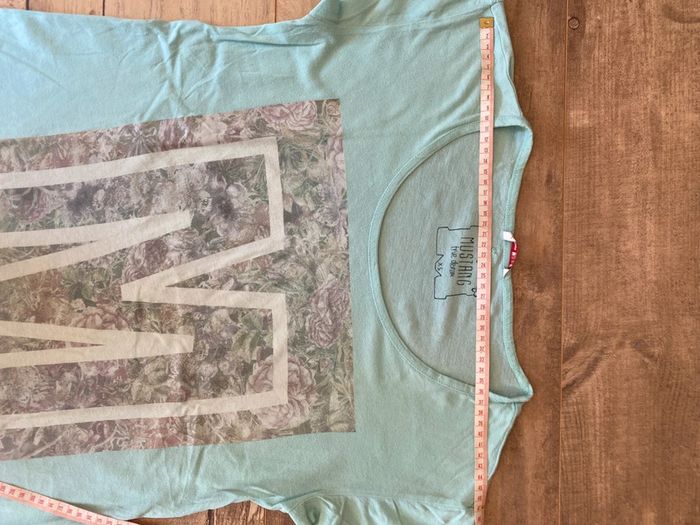 TEE shirt over size Mustang turquoise - photo numéro 8