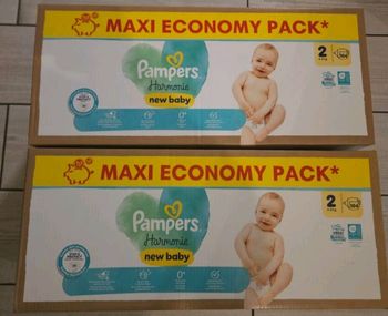 Lot de 2  pack taille 2 harmonie 208 couche 4/8kg