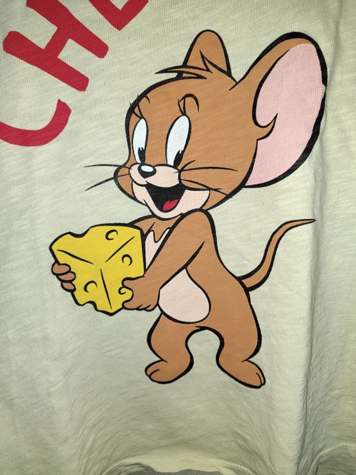 T-shirt jaune pâle Jerry Zara - photo numéro 3