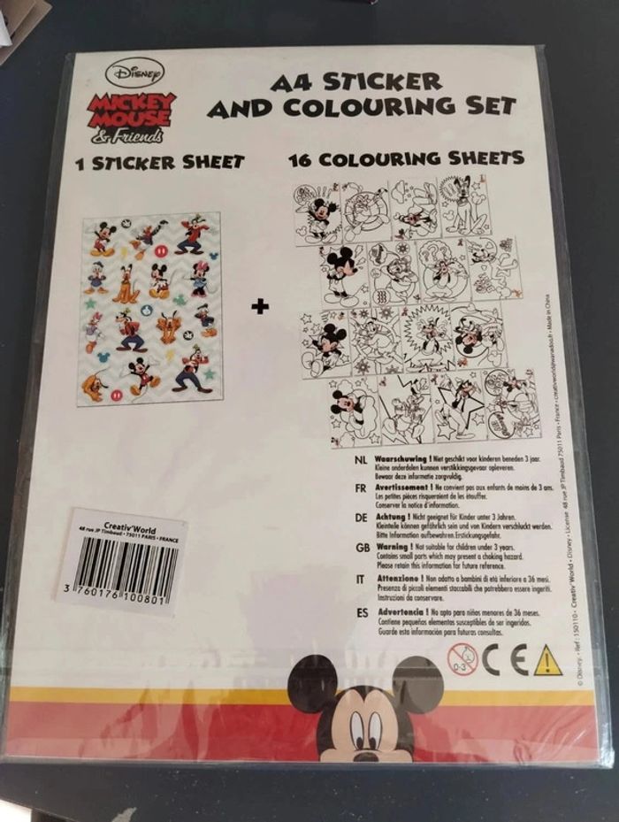🏷Coloriage Mickey Stickers Neuf 🏷 - photo numéro 2