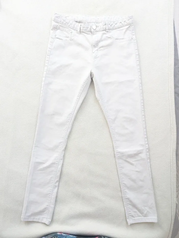 Jeans slim skinny blanc taille 38 - photo numéro 3