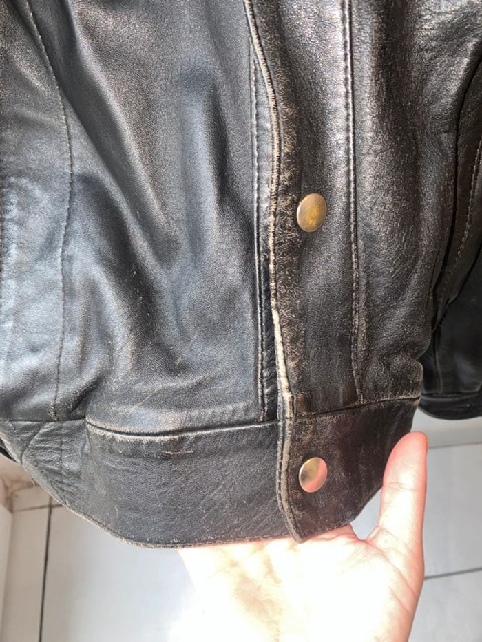 Veste en cuir véritable - photo numéro 5