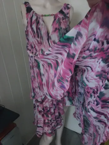 💃robe double voile 44