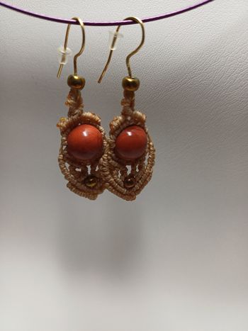 Boucles d'oreilles micro-macramé