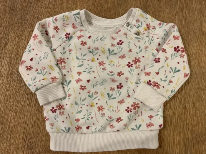 Sweat fleuri fille 9 mois