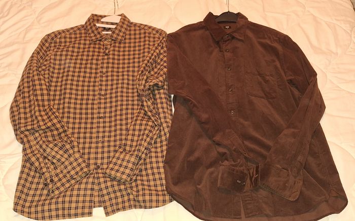 Lot 4 chemises Uniqlo flanelle et velours taille M - photo numéro 4