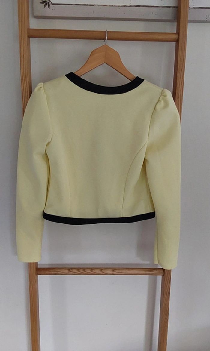 Veste blazer vintage jaune T 36 - photo numéro 7