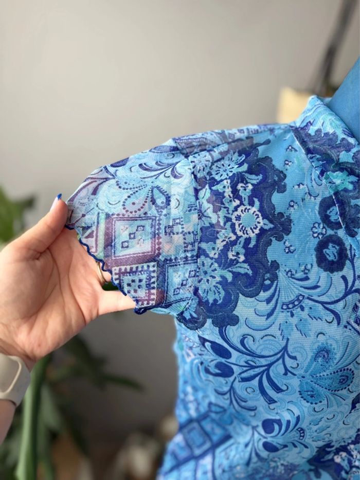 Haut transparent à motif - taille 36/S - en très bon état - photo numéro 2
