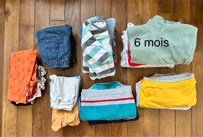 Lot 27 vêtements 6 mois mixte/garçon mi saison - photo numéro 9
