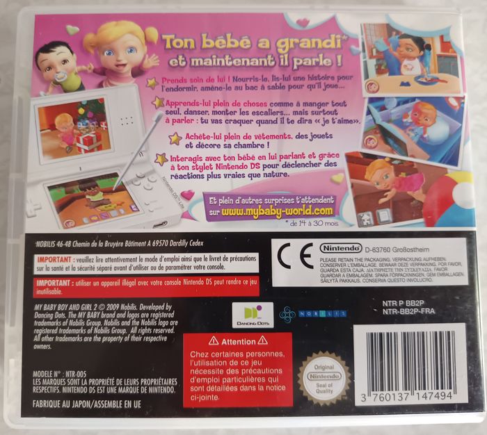 Jeu My Baby 2 Mon Bébé a Grandi / Nobilis Jeu Nintendo Ds / Pegi 3 - photo numéro 2