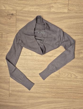 Boléro gilet gris court