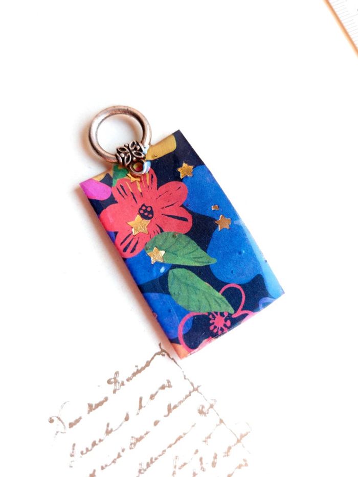 Magnifique pendentif coloré style vintage bohème - photo numéro 2