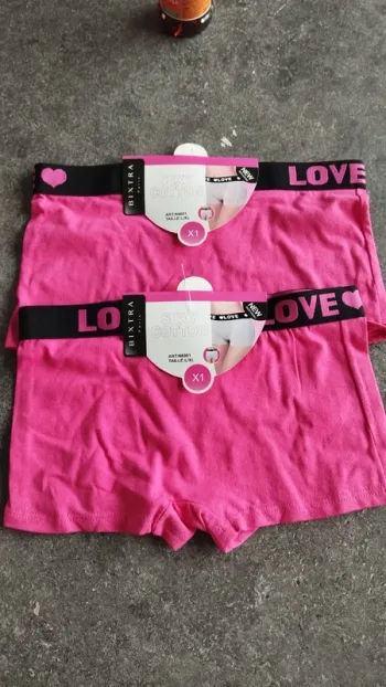 Lot de 2 boxers rose taille s/m femme
