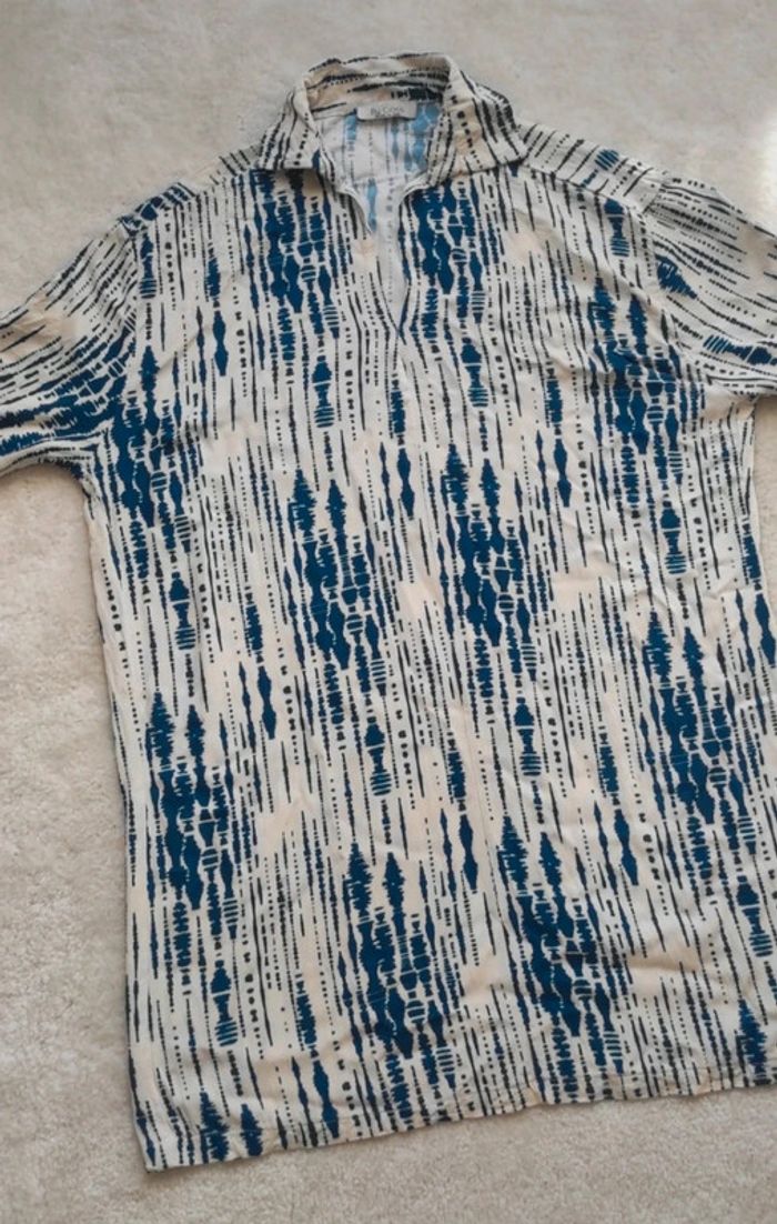 Blouse, robe courte, tunique By Coco made in Italy blanc et bleu M printemps été - photo numéro 3