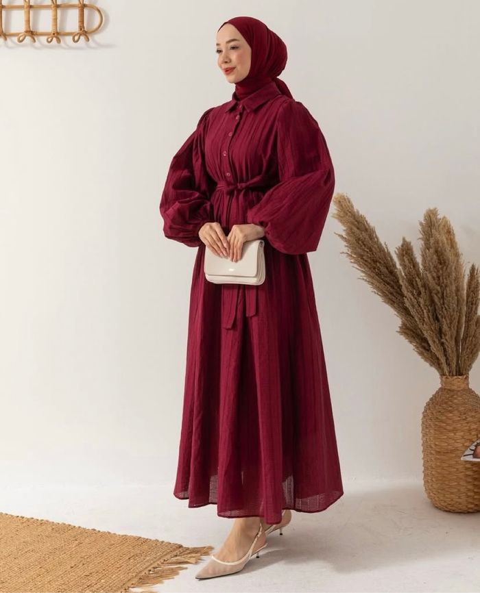 Robe Longue Bordeaux - photo numéro 2