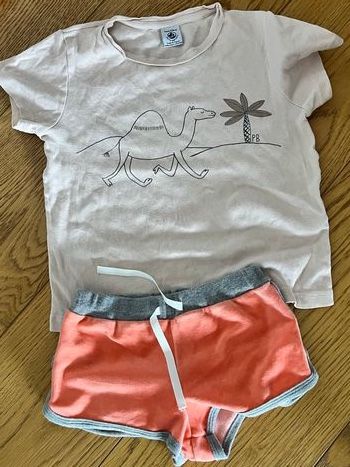 Ensemble short / teeshirt petit bateau 