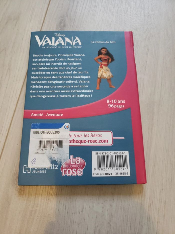Livre Vaïana disney la bibliothèque rose - photo numéro 2