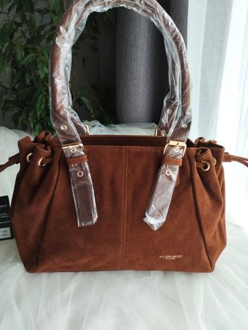 Sac à main suedine bordeaux Flora Co 