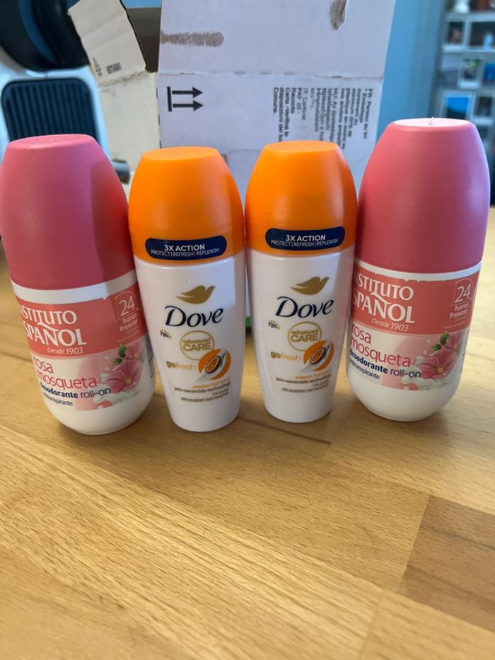 Lot de 4 déodorants roll dove