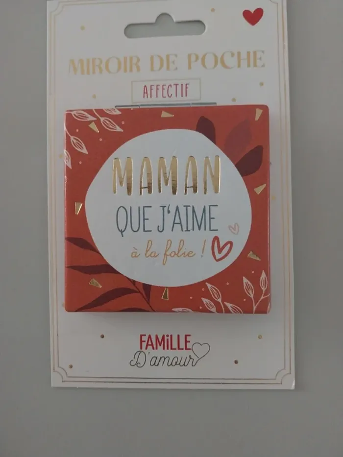 Miroir de poche Maman que j'aime
